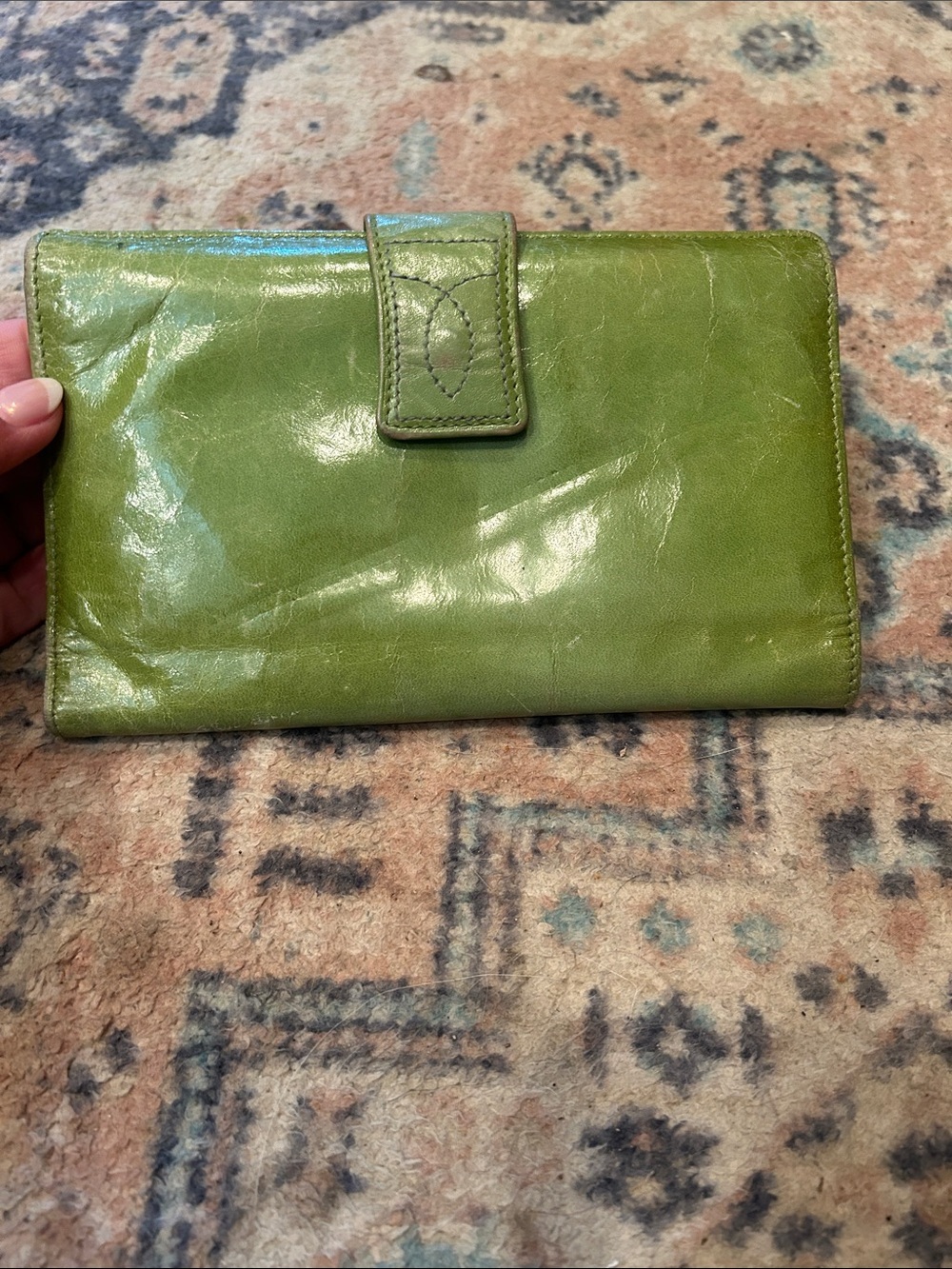 Norm Thompson Green Leather Wallet